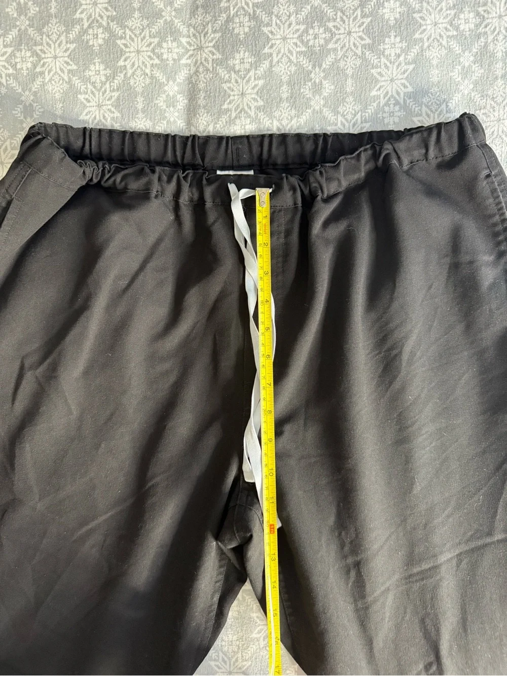 Figs Pisco Scrub Pants Men’s XL Short Straight-Leg Black Healthcare Uniform